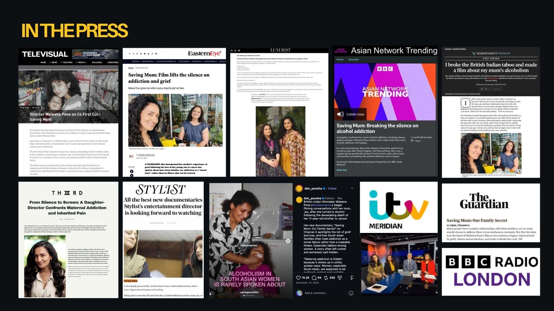 Press coverage: BBC Radio London, ITV Meridian and national headlines